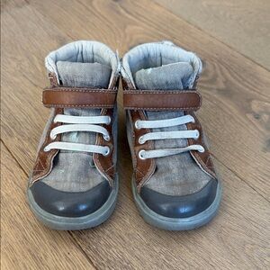 See Kai Run Brown and Gray Kids Sneakers